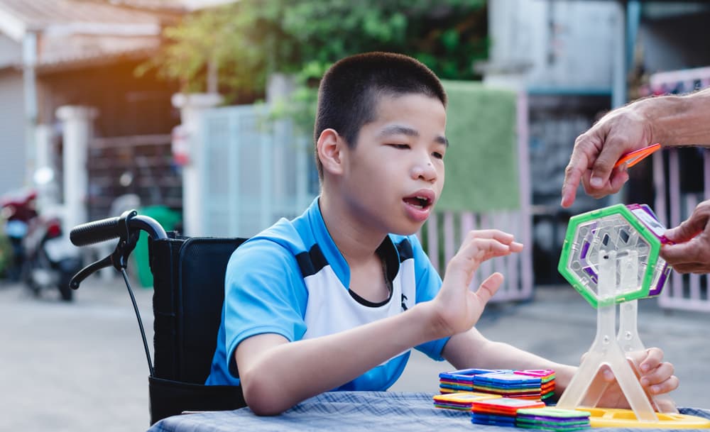 Support workers helping clients